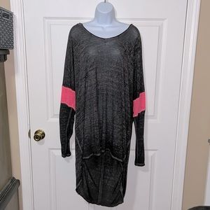 Torrid 4 hi-lo burnout hooded long sleeve tee